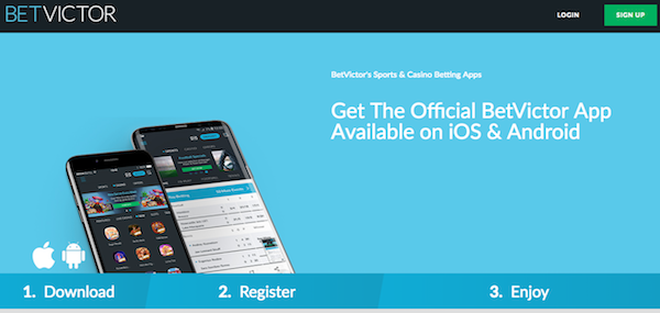 Mobile BetVictor app