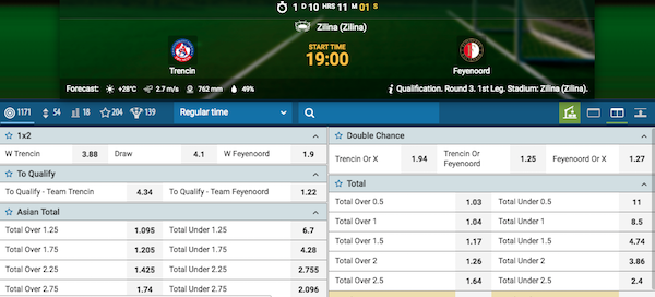 1xbet feyenoord wedden