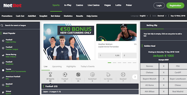 Homepage netbet