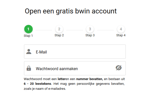 Hier open je een account online bij bookmaker Bwin