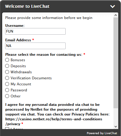 De live-chat laat je medewerkers van bookmaker NetBet contacteren
