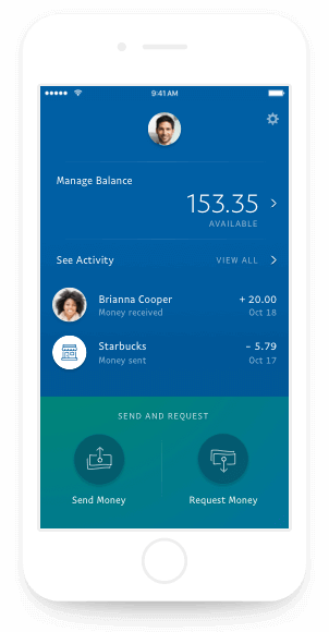 PayPal App home