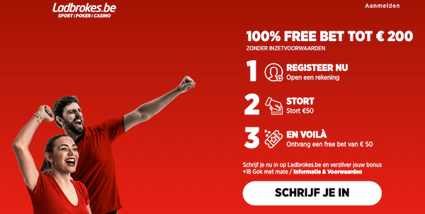 Ladbrokes Free bet voor welkomstbonus