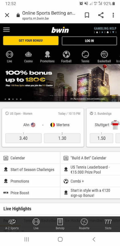 Bwin Mobiel site / Bwin App