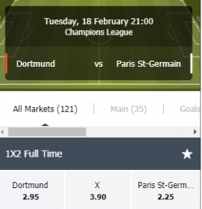 dortmund tegen paris saint-germain