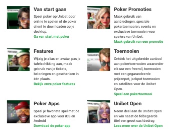 unibet poker hoofdmenu