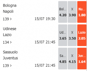 wedden op de serie a