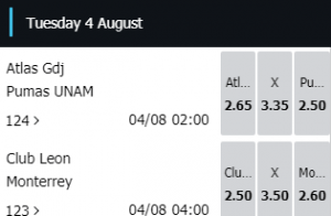 goede odds bij de Mexicaanse Primera Division