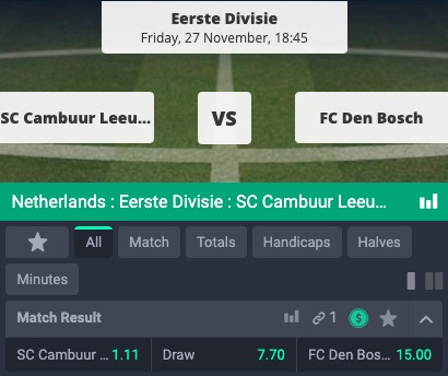 cambuur vs. den bosch