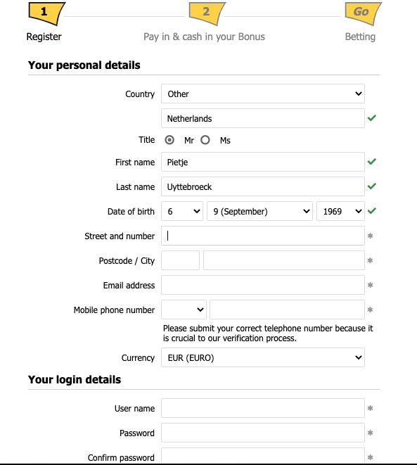 Interwetten registratie