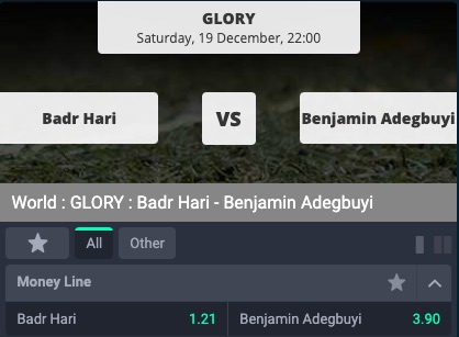 badr hari vs ben adegbuyi odds