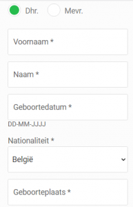 registratieformulier bij Circus