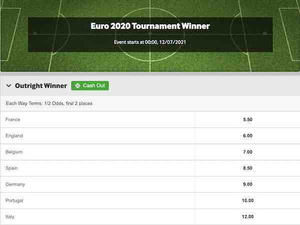 EK winner odds betway