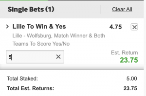 odds lille - vfs wolfsburg
