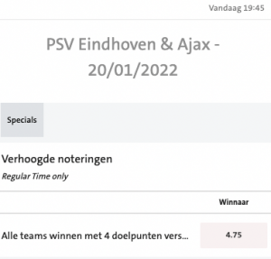 Wedden op Ajax en PSV in de KNVB Beker