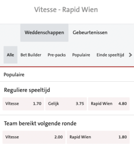 Vitesse favoriet tegen Rapid Wien in Conference League