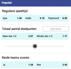 Ajax - Feyenoord wedden 20-03-2022