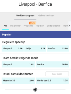 Wedden op Liverpool - Benfica met de beste odds 13-04-2022