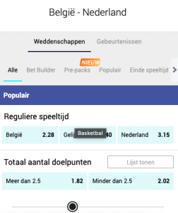 Belgie favoriet tegen Nederland op 03-06-2022