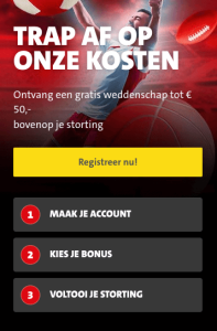 Freebet tot 50 euro bij Jack's