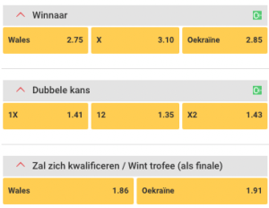 Wales en Oekraïne aan elkaar gewaagd in finale Wk playoffs