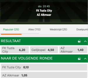 Tuzla City - AZ odds 28-07-2022 