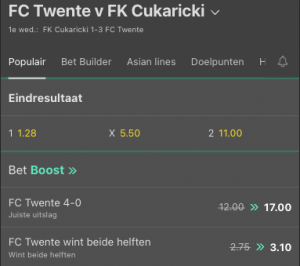 FC Twente - Cukaricki odds Conference League