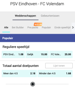 PSV Volendam odds Betcity 31-08-2022