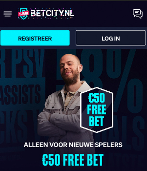 BetCity welkomstbonus 50 euro