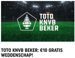 Gratis weddenschap van 10 euro bij Toto 