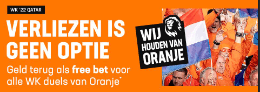 Freebet bij LivescoreBet bij wedstrijden Oranje