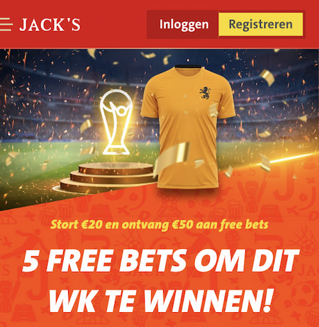 Jacks WK 2022 welkomstbonus