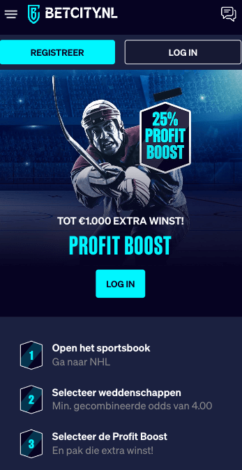 Betcity NHL Profit boost promotie