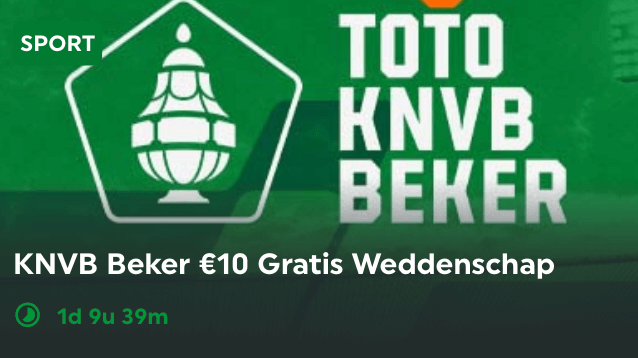 10 euro gratis weddenschap toto knvb beker