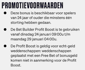 NFL BetCity boost voorwaarden