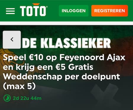 Toto Free Bet Feyenoord - Ajax