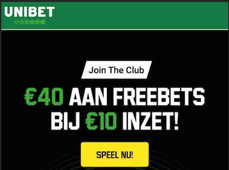 Unibet welkomstbonus