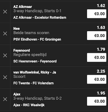 Unibet Wedtips Eredivisie