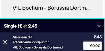 Wedtip VFL Bochum - Borussia Dortmund