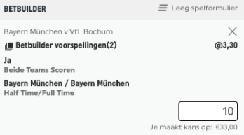 Wedtip Bayern - Bochum Toto
