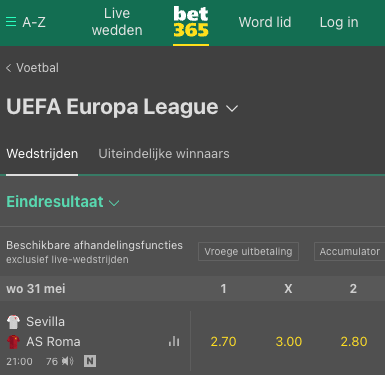 Sevilla - As Roma odds 2023 Europa League